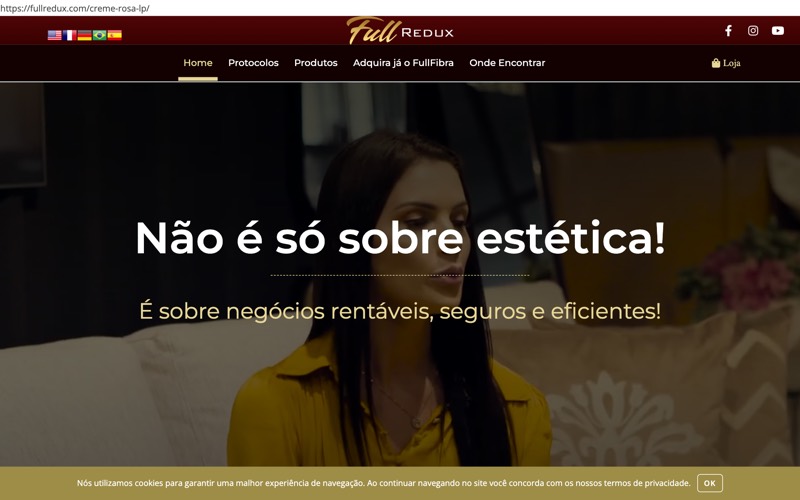 Página inicial do site Fullredux