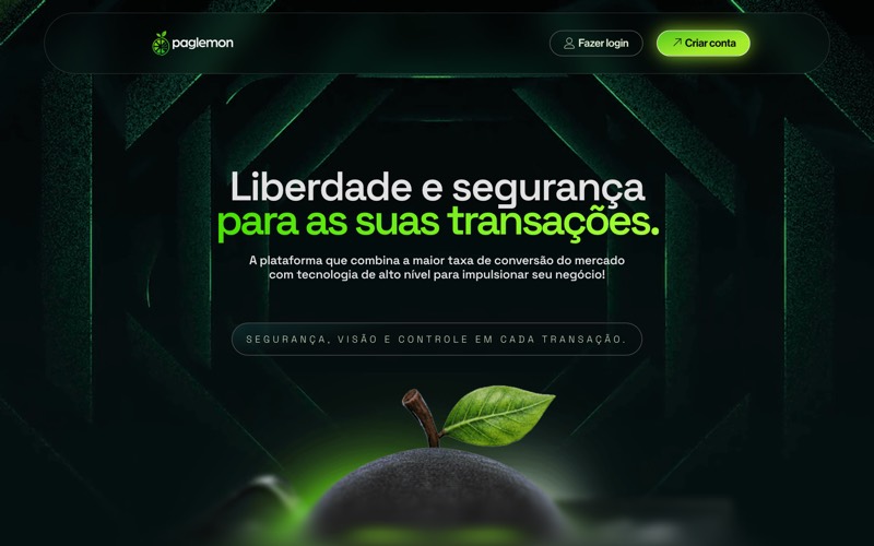 Página inicial do site PagLemon